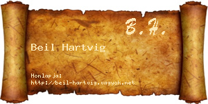Beil Hartvig névjegykártya